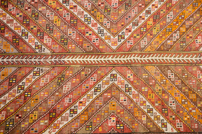 Handwoven Vintage Turkish Oushak Runner 140x390 cm (4.5 x 12.8 feet)