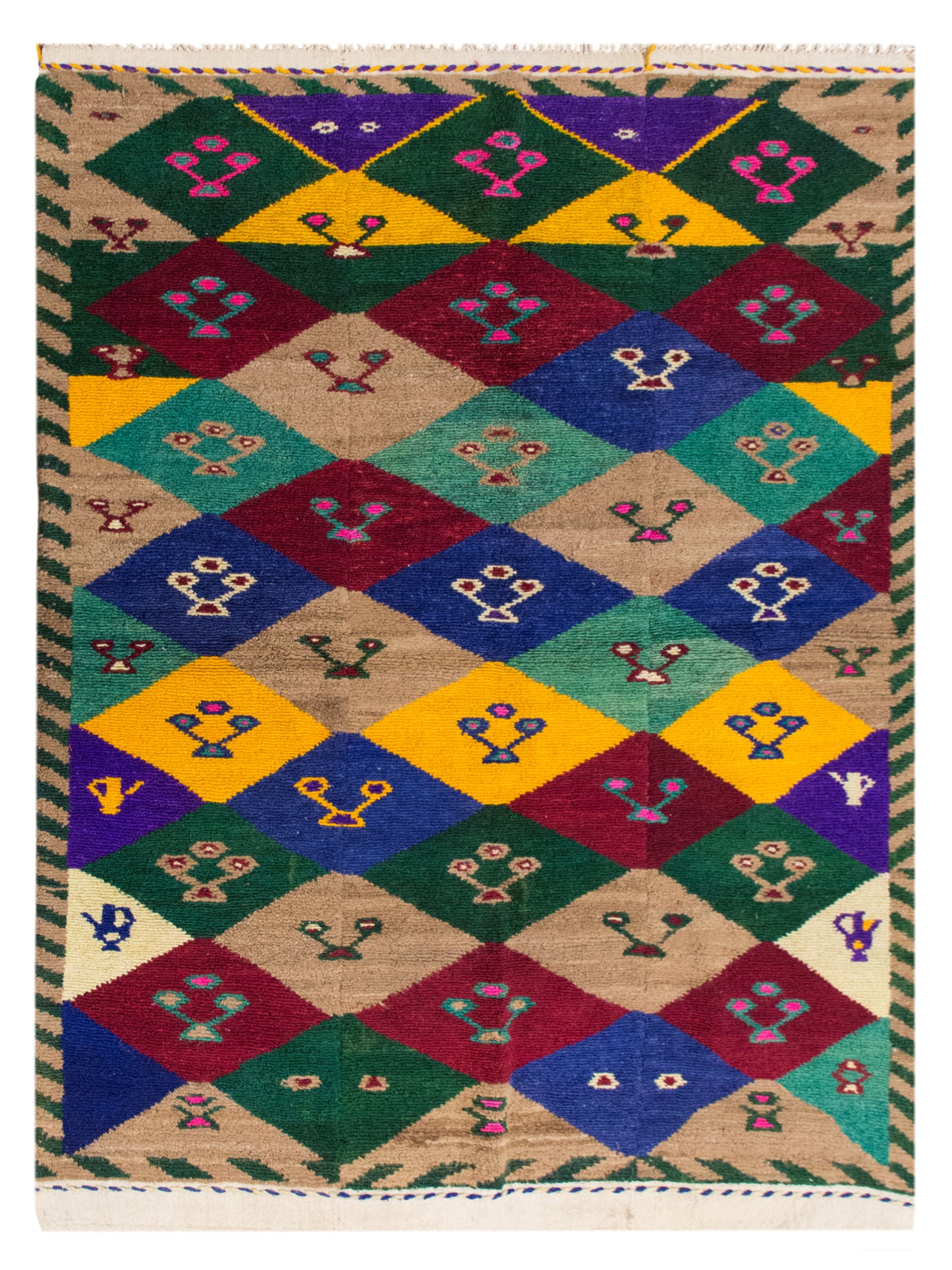 Handwoven Vintage Turkish Rug, 150 x 195 cm (4.9 x 6.4 ft)