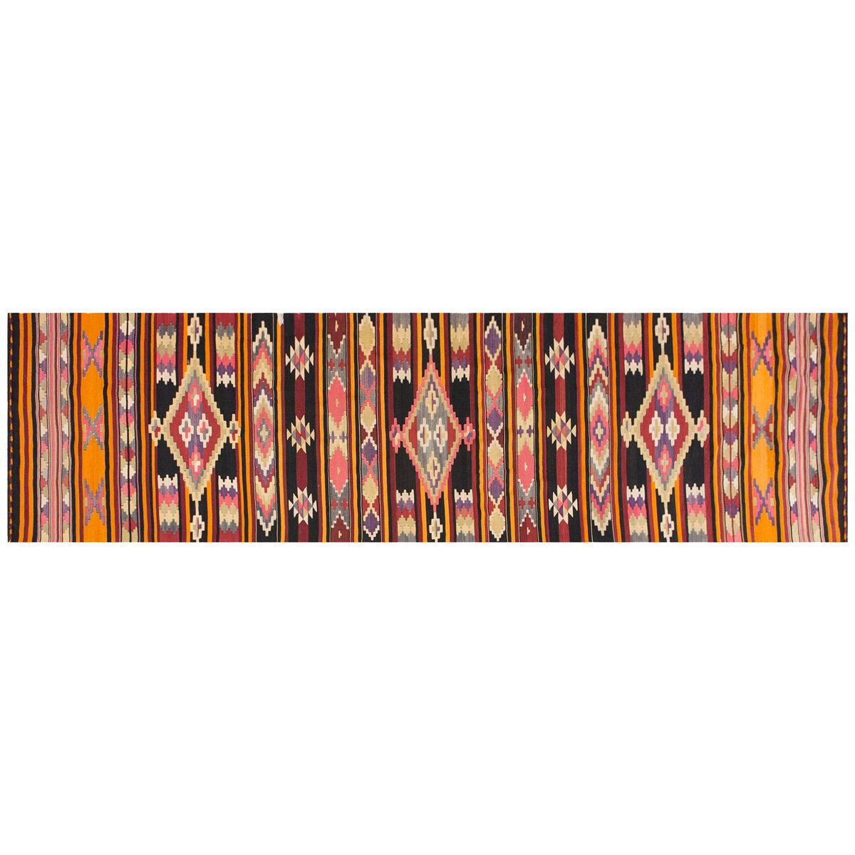 Handwoven Vintage Turkish Runner, 2.8 x 13.1 ft, 82 x 401 cm