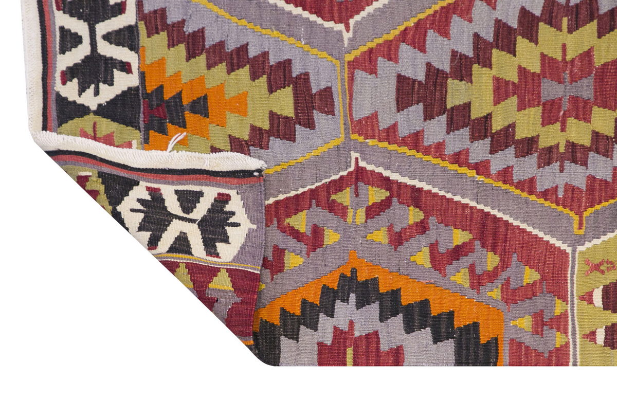 Handwoven Vintage Wool Runner, 2.8 x 8.7 ft, 82 x 264 cm