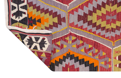 Handwoven Vintage Wool Runner, 2.8 x 8.7 ft, 82 x 264 cm