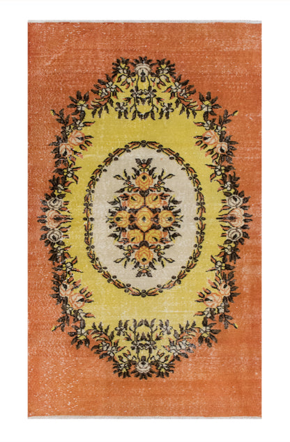 Handwoven Wool Area Rug, 3.7 x 6.4 ft
