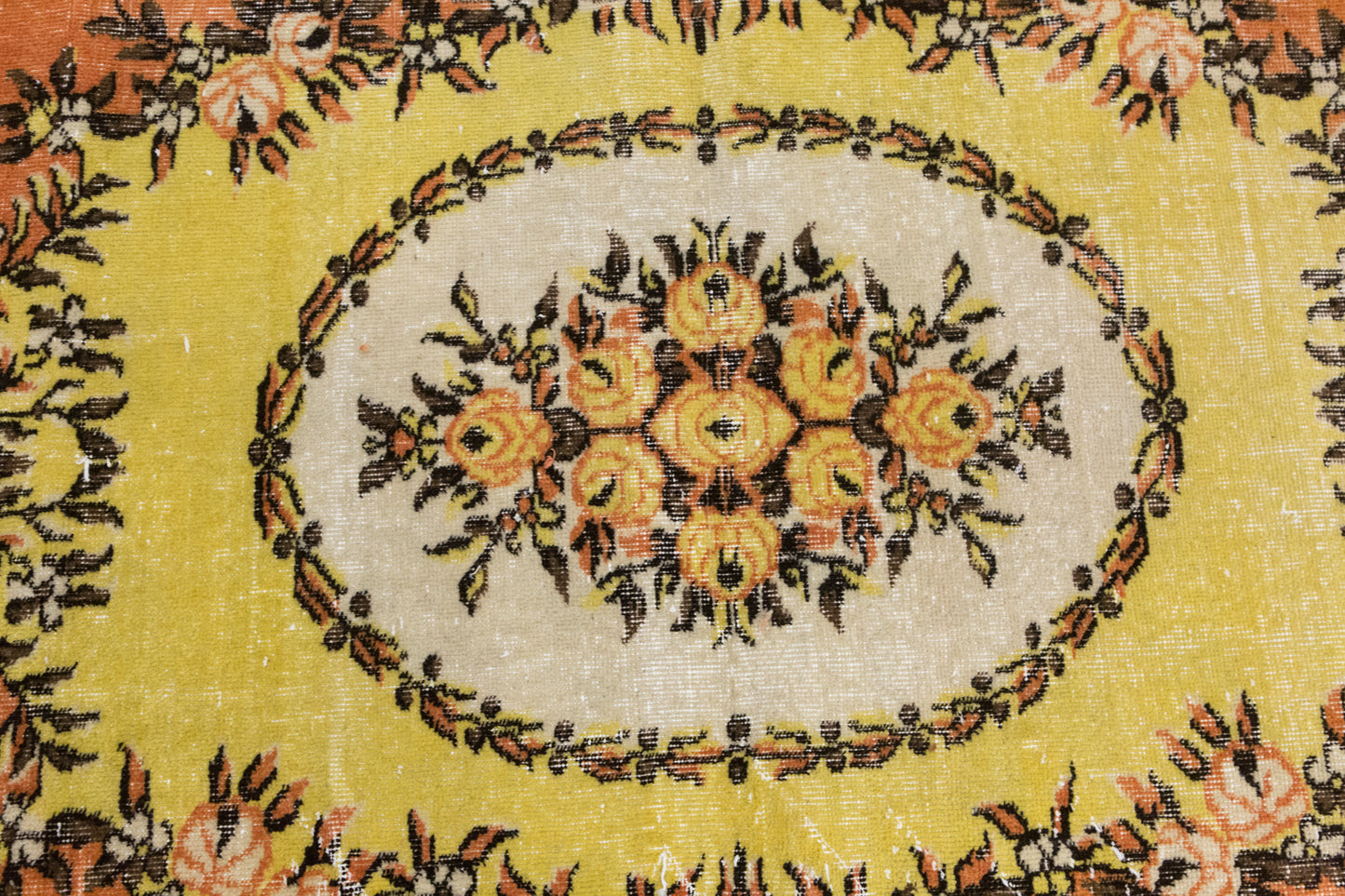 Handwoven Wool Area Rug, 3.7 x 6.4 ft