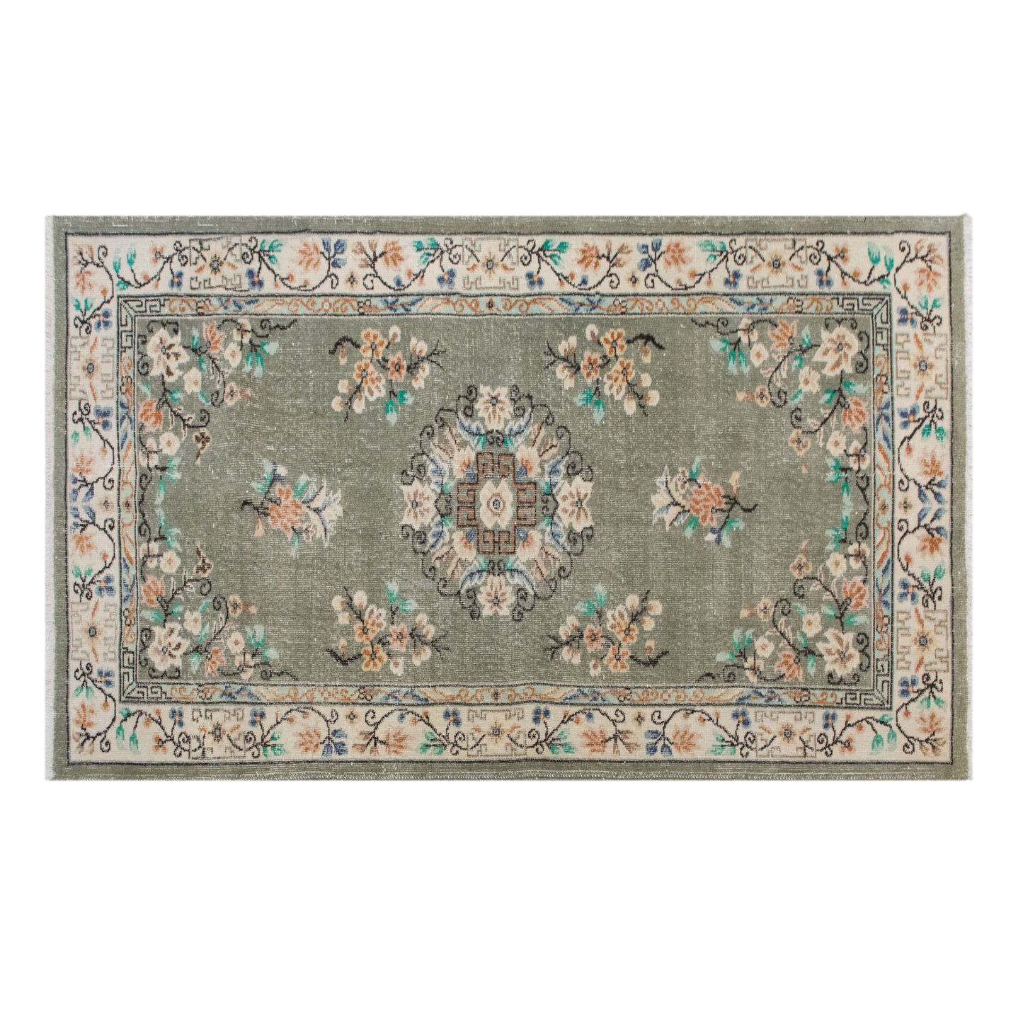 Handwoven Wool Area Rug, 4.1 x 7.5 ft