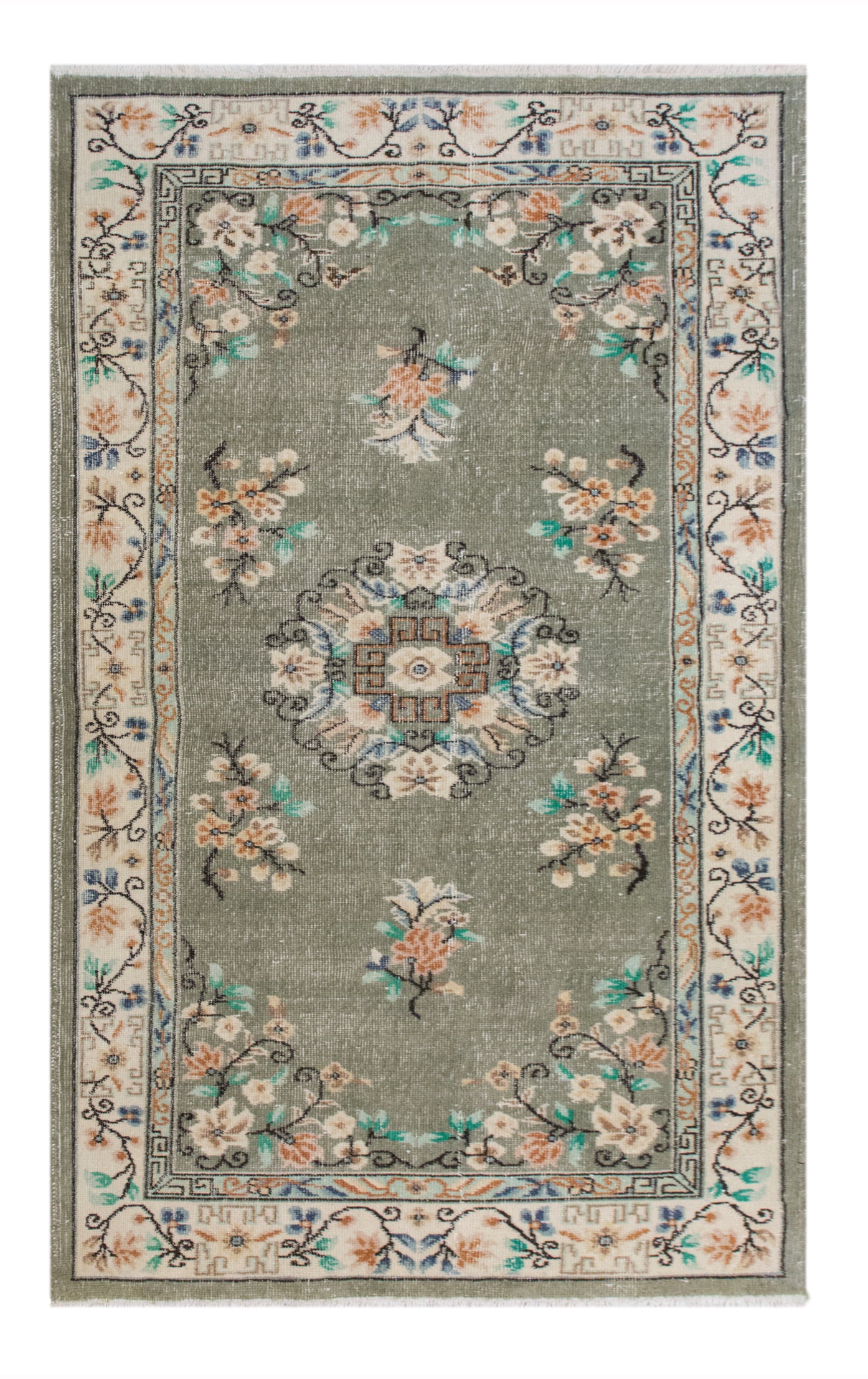 Handwoven Wool Area Rug, 4.1 x 7.5 ft