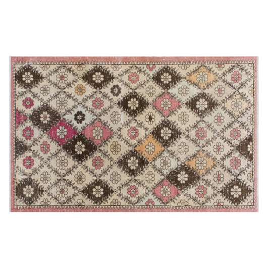 Handwoven Wool Area Rug, 4.3 x 7.4 ft