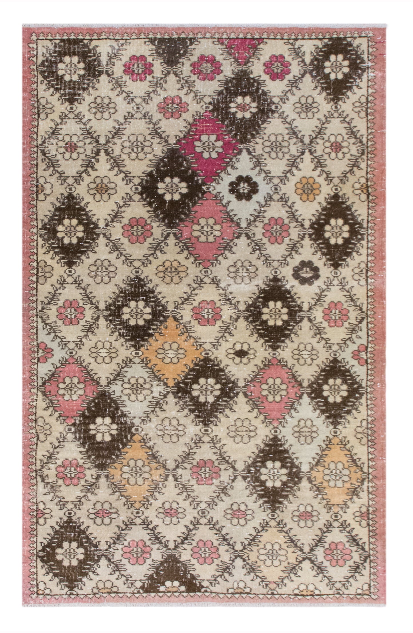 Handwoven Wool Area Rug, 4.3 x 7.4 ft