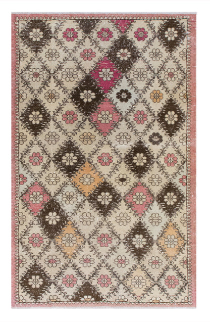 Handwoven Wool Area Rug, 4.3 x 7.4 ft