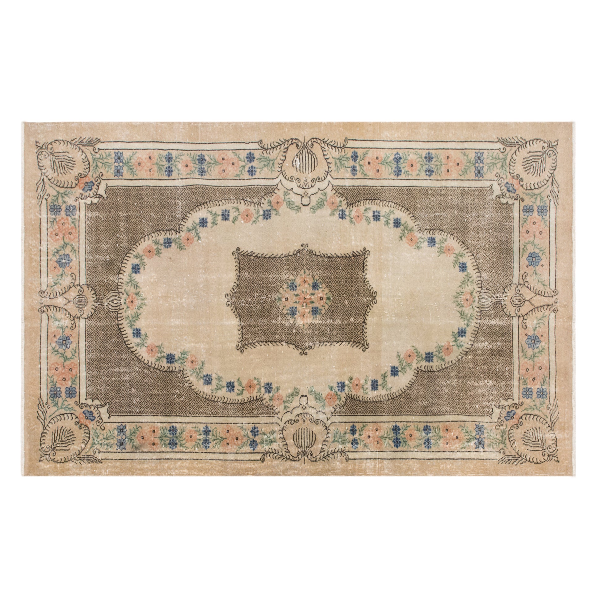 Handwoven Wool Area Rug, 5.6 x 8.9 ft