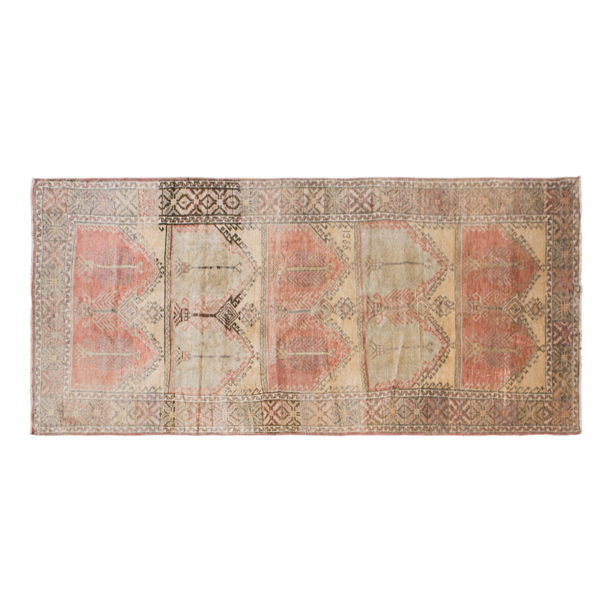 Handwoven Wool Hallway Rug, 4'11" x 13' (150 x 398 cm)
