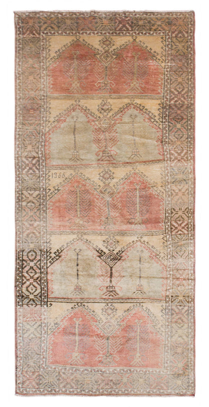 Handwoven Wool Hallway Rug, 4'11" x 13' (150 x 398 cm)