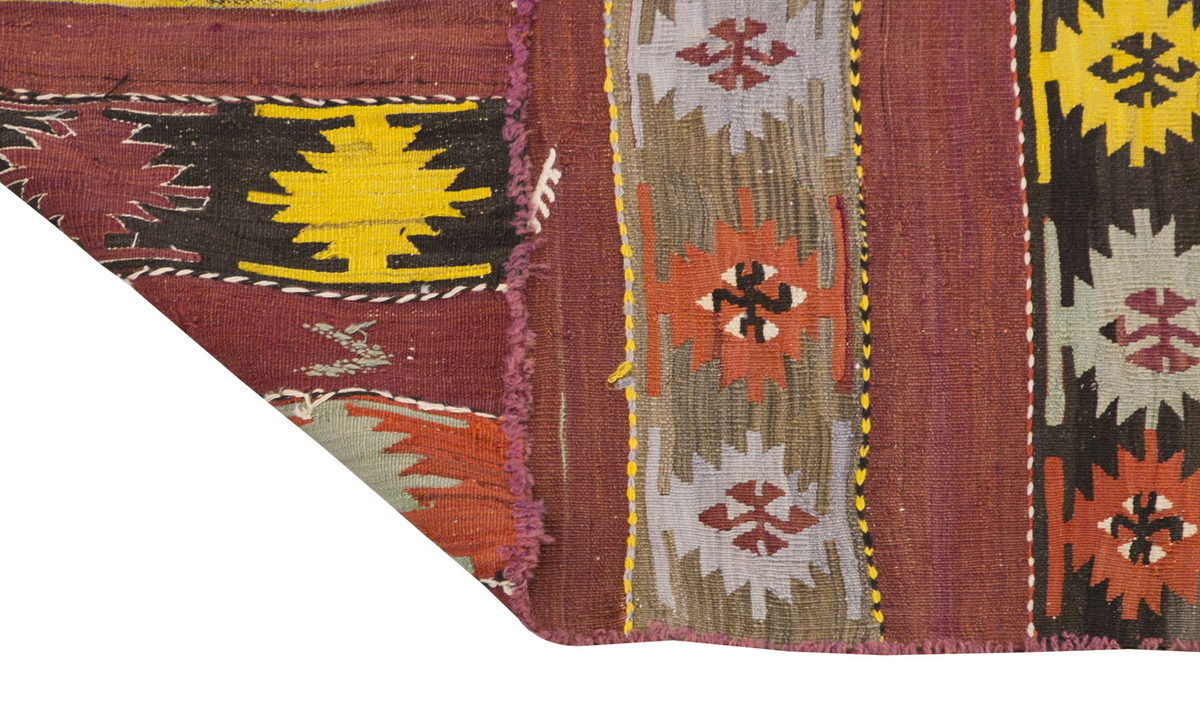 handwoven wool kilim, 2.7 x 11.10 ft kilim, 79 x 363 cm