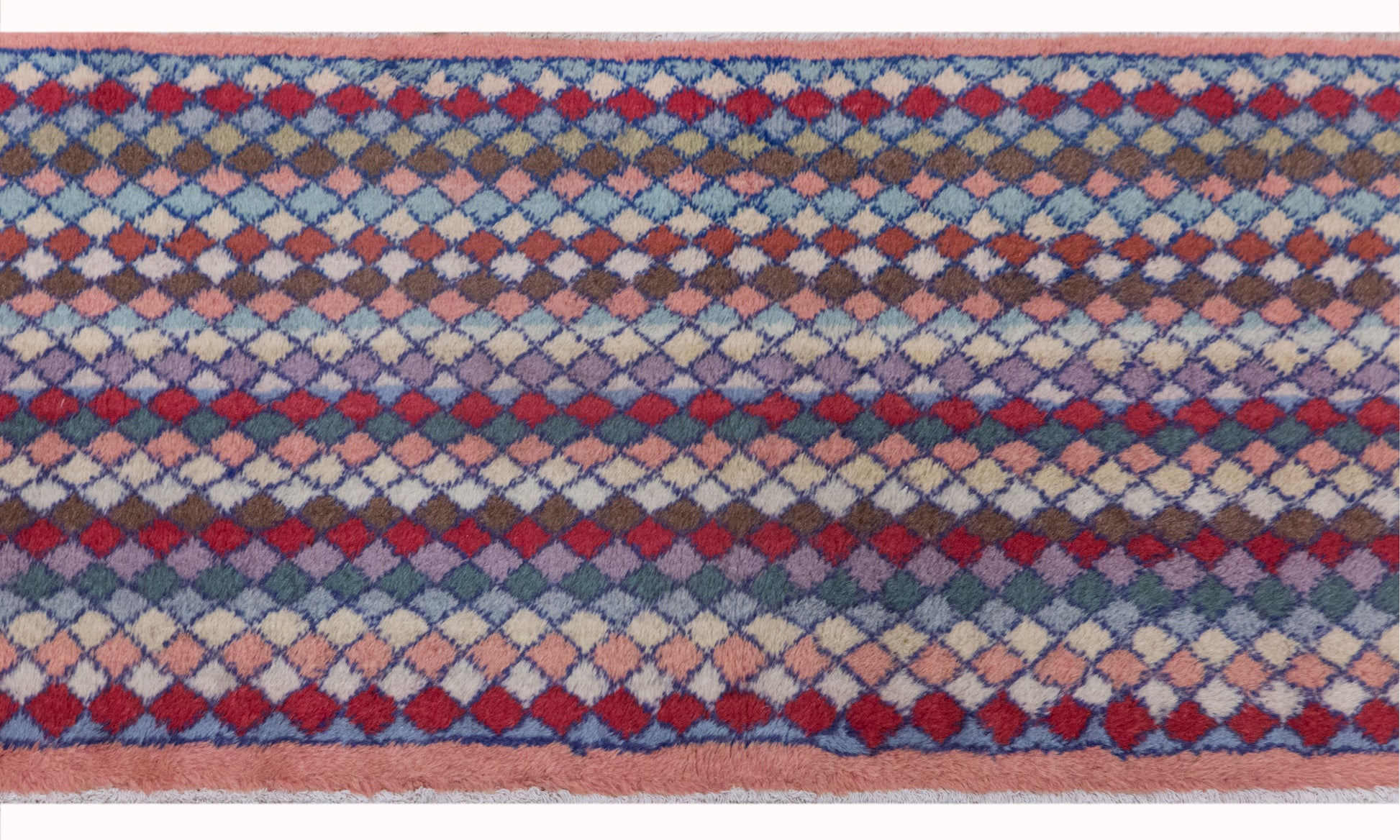 Handwoven Wool Runner, 2'1 x 6'1 feet / 64 x 185 cm