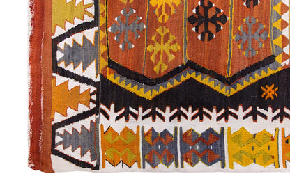 intage Turkish Kilim, 3.6 x 6.4 ft Rug, 108 x 195 cm
