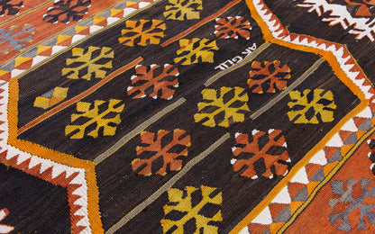 intage Turkish Kilim, 3.6 x 6.4 ft Rug, 108 x 195 cm