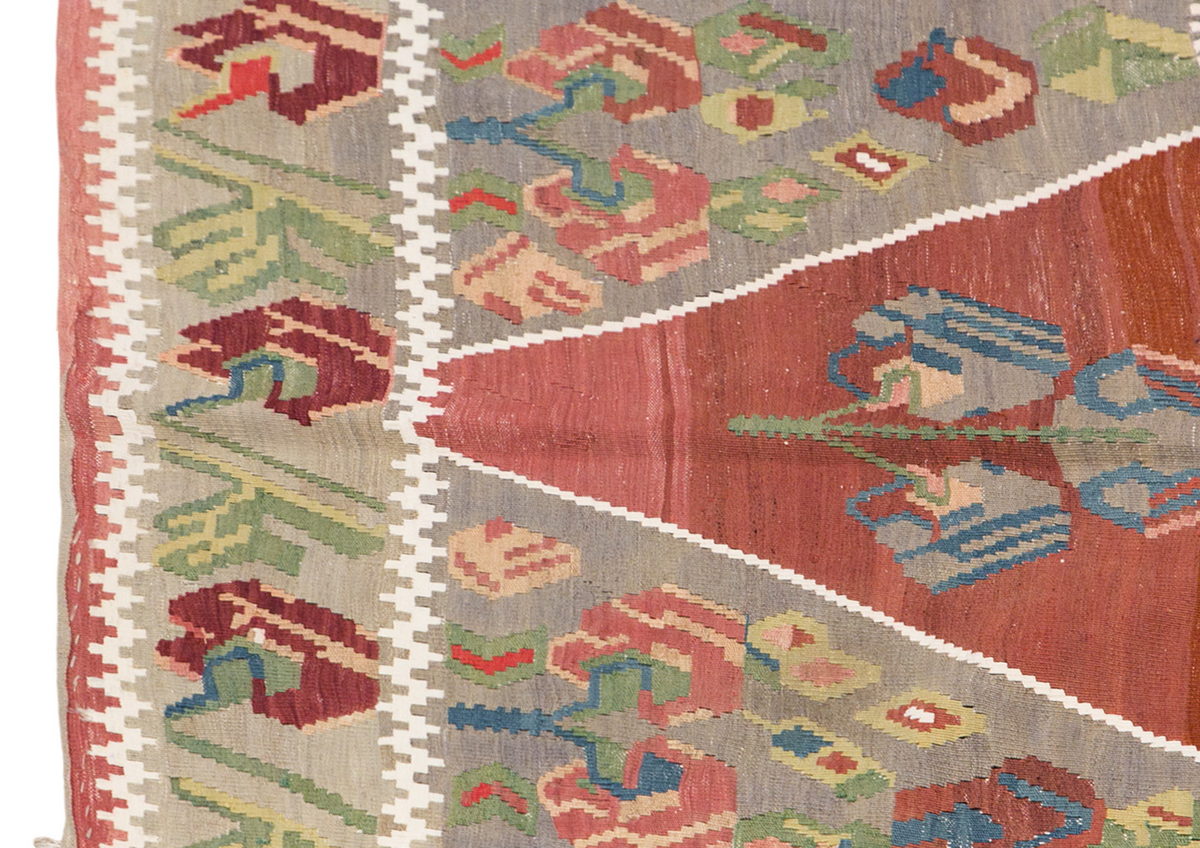 Karabağ Kilim, 70 Years Old, 130 x 260 cm / 4'3 x 8'6 feet