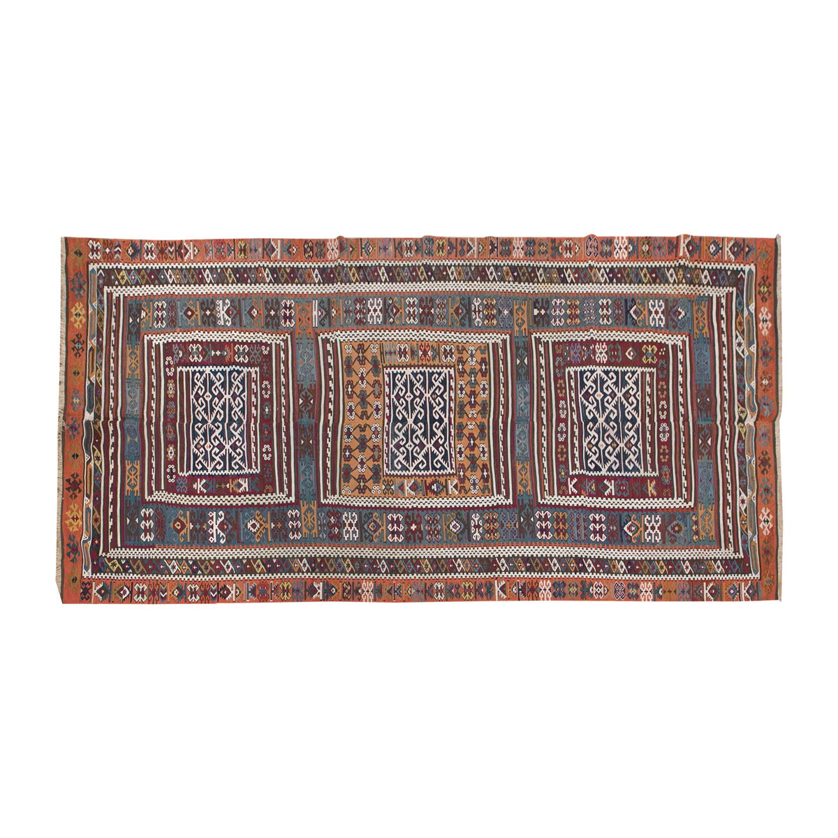 Kilim from Central Turkey, Çorum Area, 167 x 346 cm / 5'6 x 11'4 feet