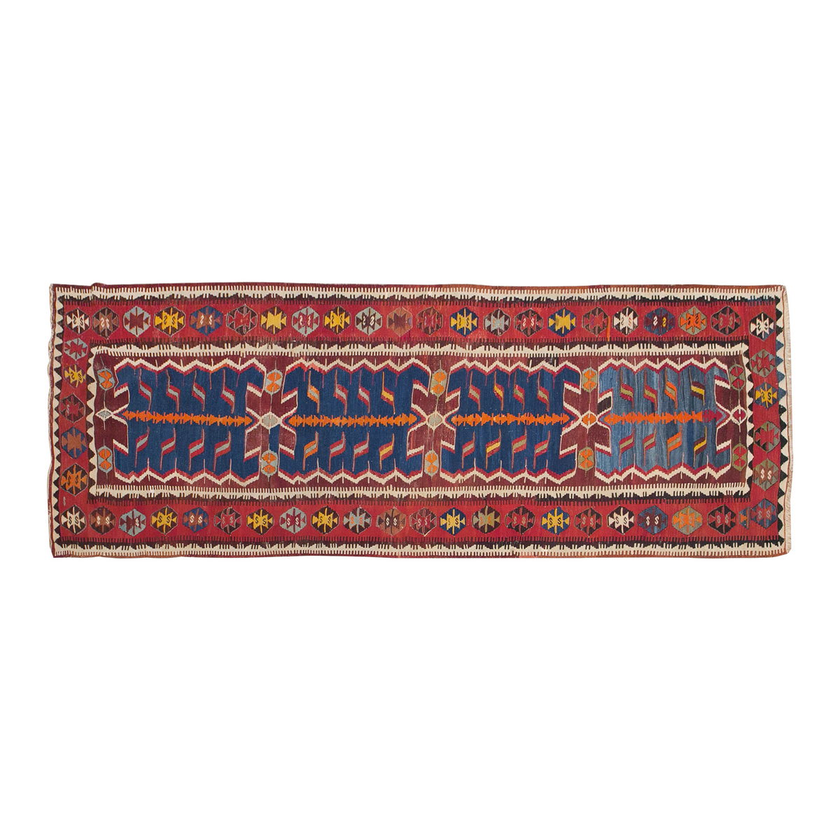 Konya Akviran Runner Kilim, 131 x 403 cm / 4'4 x 13'3 feet