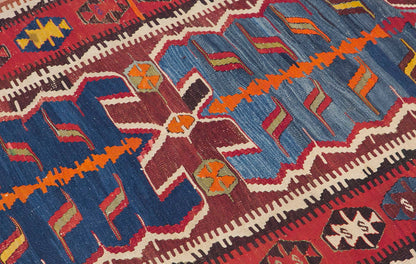 Konya Akviran Runner Kilim, 131 x 403 cm / 4'4 x 13'3 feet
