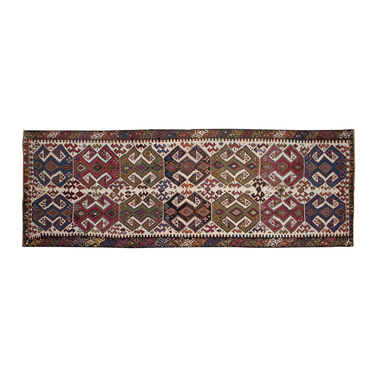 Konya Runner Kilim, 145 x 435 cm / 4'9 x 14'3 feet