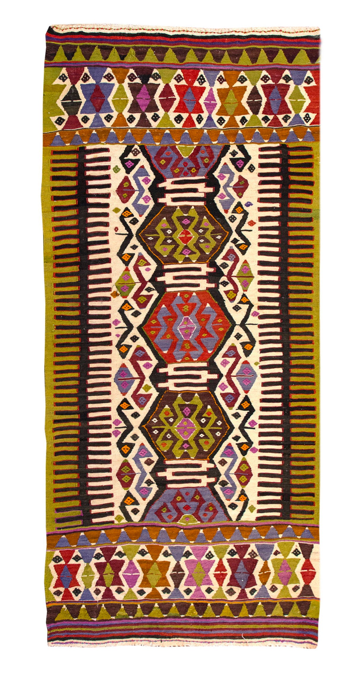 Konya Vintage Rug, 6.7 x 3.2 ft, 203 x 97 cm