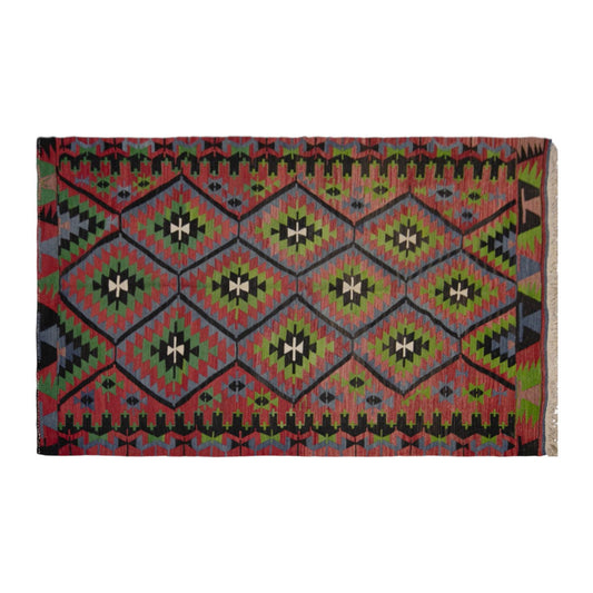 kula tribal kilim, 5x9 ft kilim, 163x263 cm