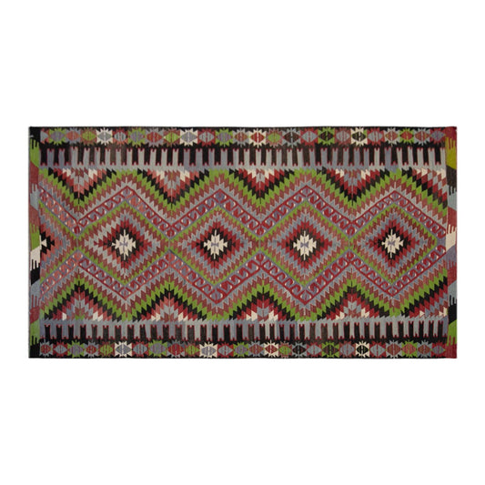 kula tribal kilim, 6x11 ft kilim, 184x335 cm