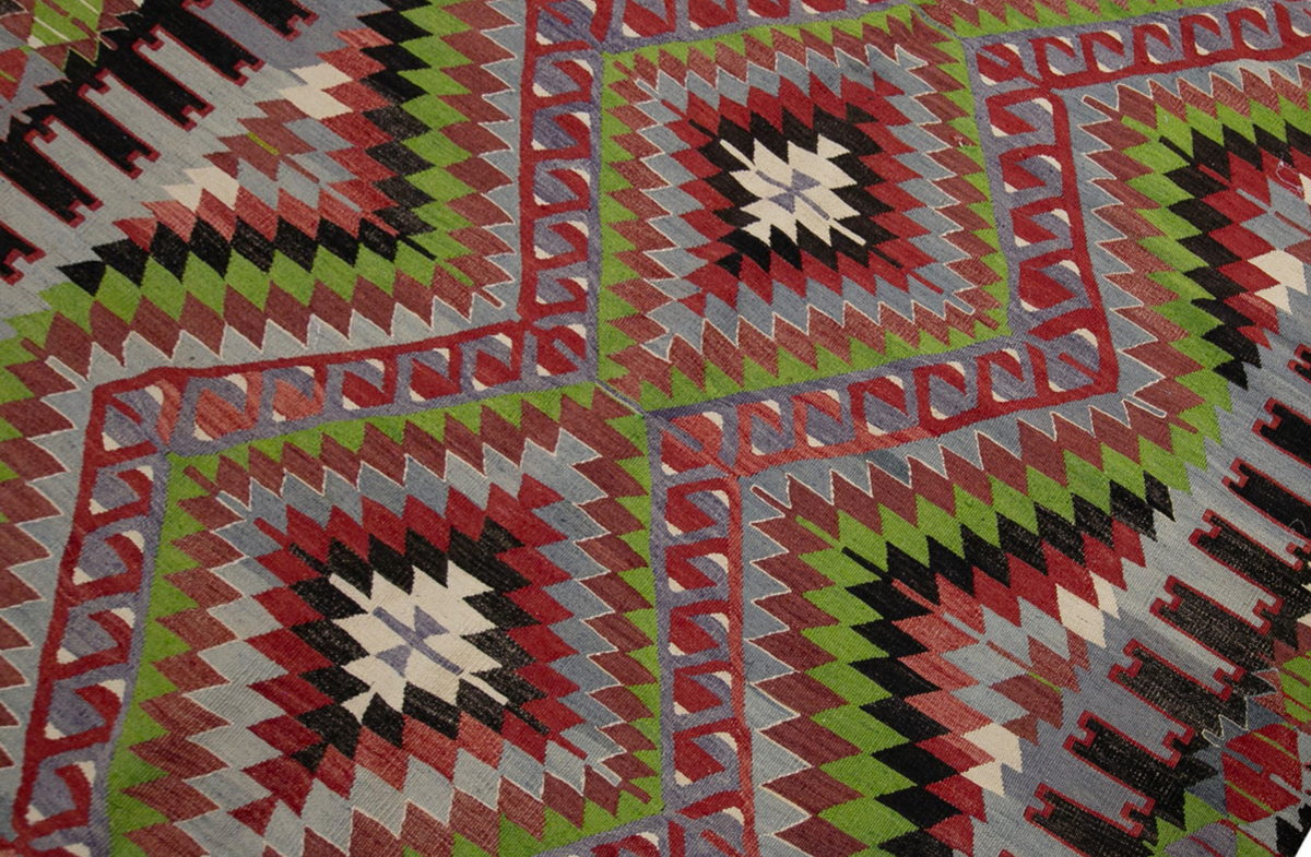 kula tribal kilim, 6x11 ft kilim, 184x335 cm