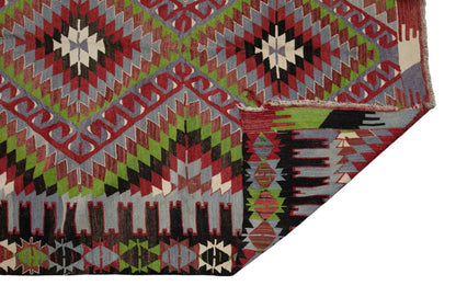 kula tribal kilim, 6x11 ft kilim, 184x335 cm