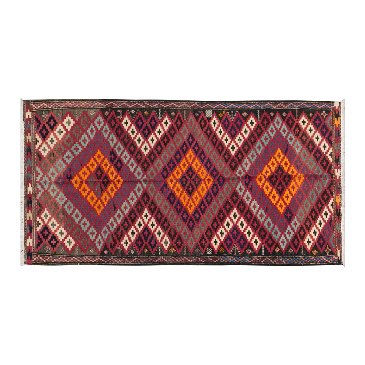 Kurdish Hakkari Kilim, 153 x 265 cm, 5 x 8'8 feet