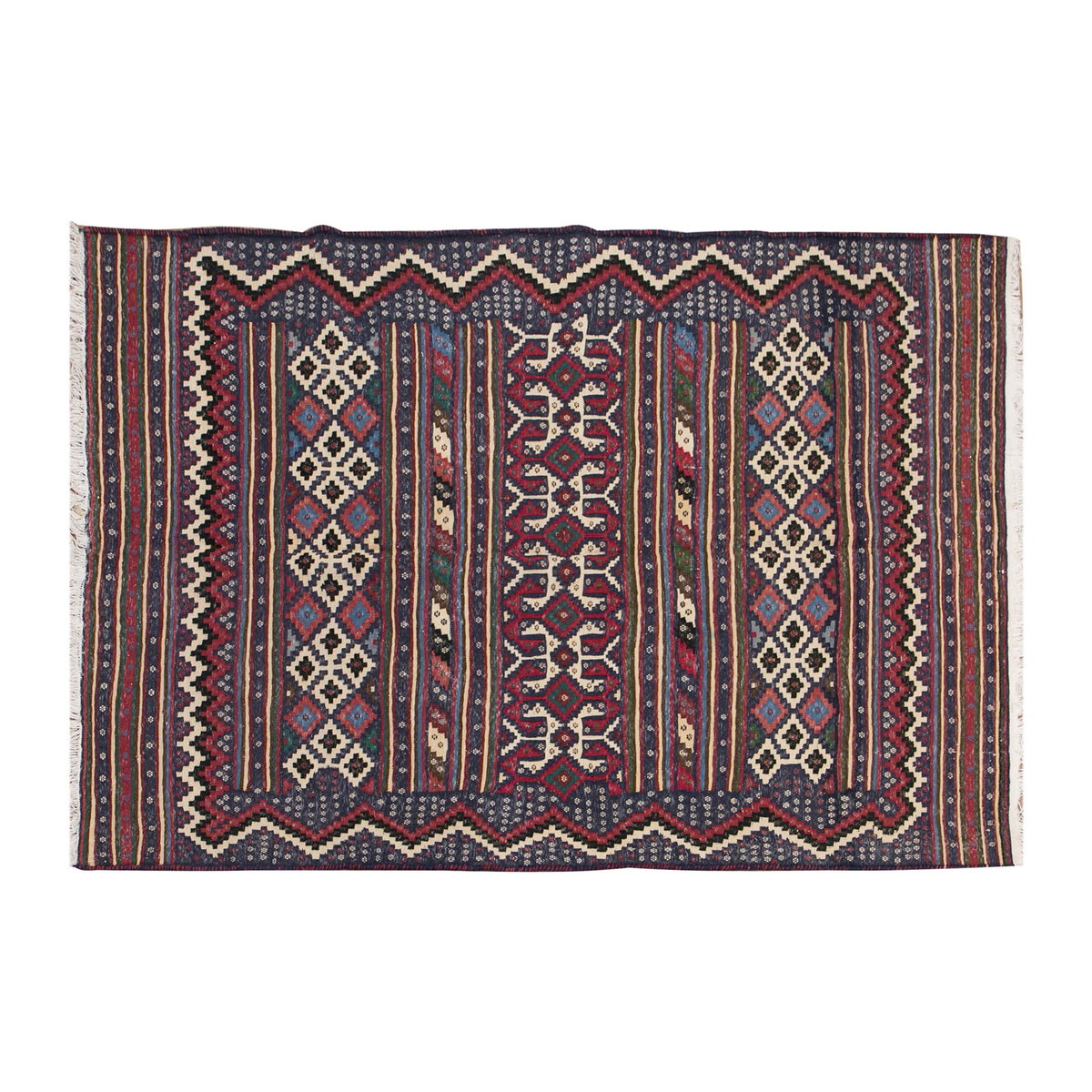 Kurdish Hakkari Kilim, 160 x 235 cm, 5'3 x 7'9 feet