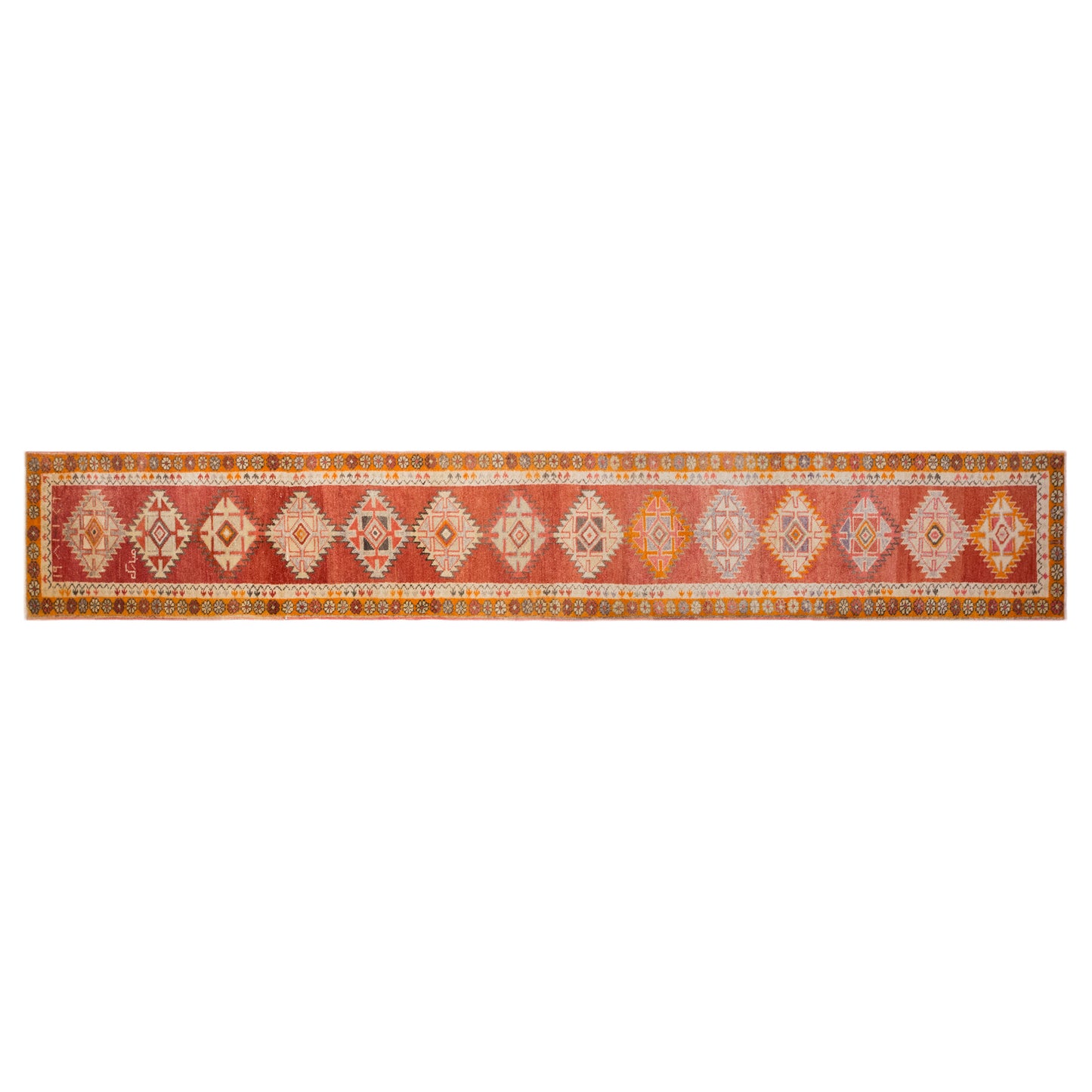 Kurdish Herki Runner 77x535 cm (2.5x17.6 ft)