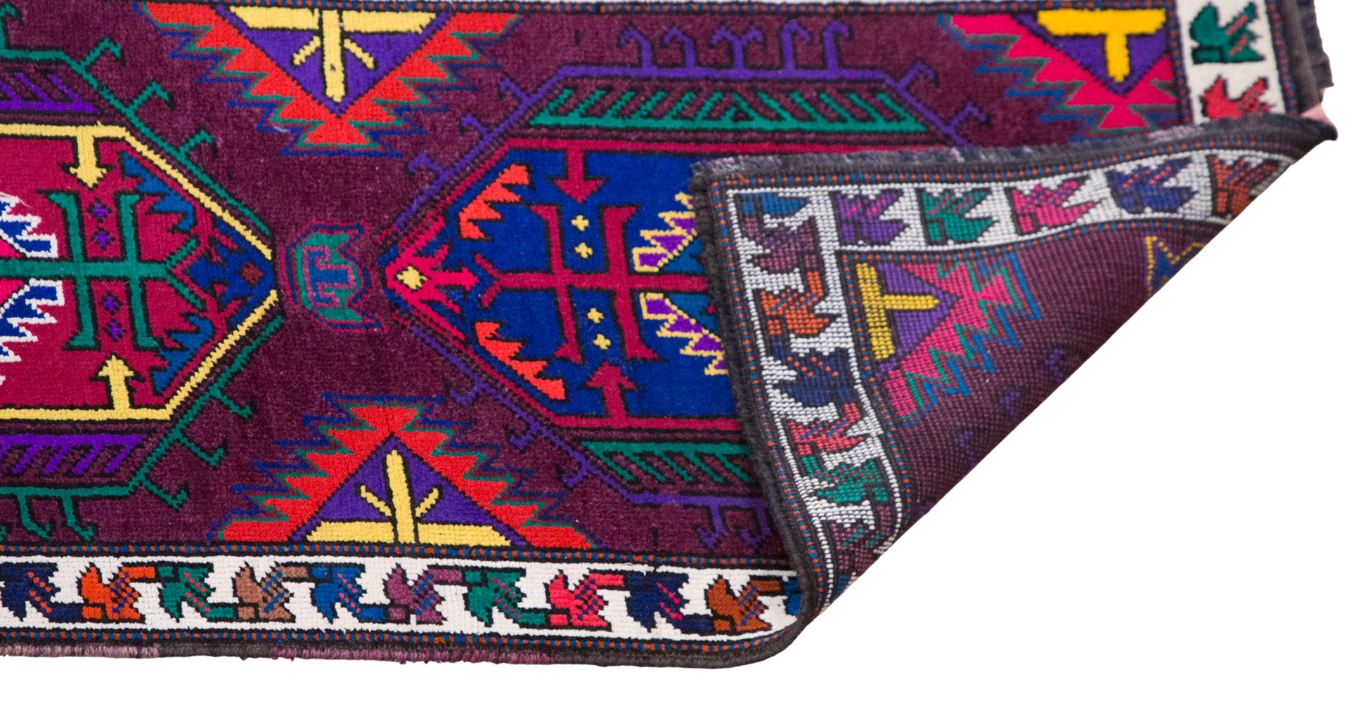 Kurdish Herki Runner Rug | 91x340 cm (3x11.2 ft)