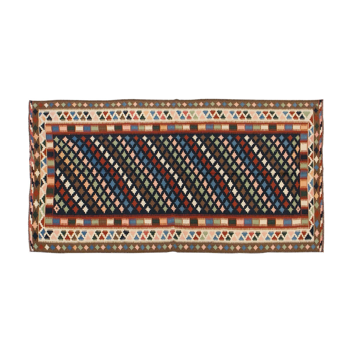 Kurdish Kilim, 137 x 285 cm / 4'6 x9'4 feet