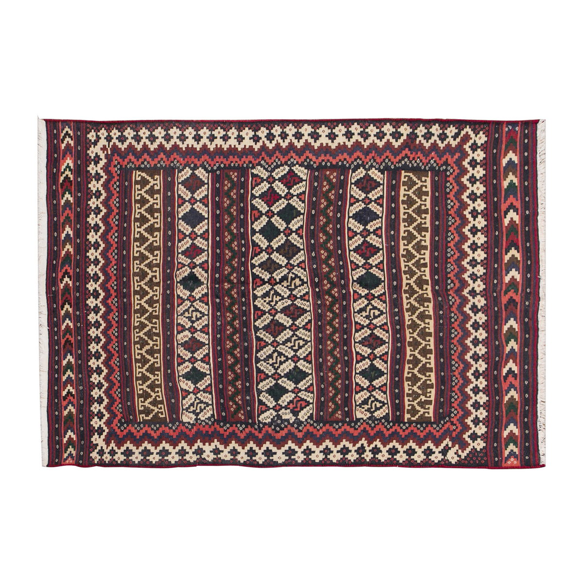 Kurdish Kilim, 155 x 220 cm / 5'1 x 7'3 feet