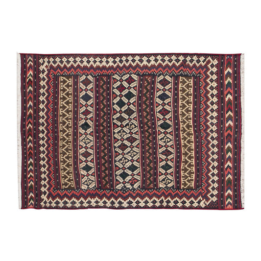 Kurdish Kilim, 155 x 220 cm / 5'1 x 7'3 feet