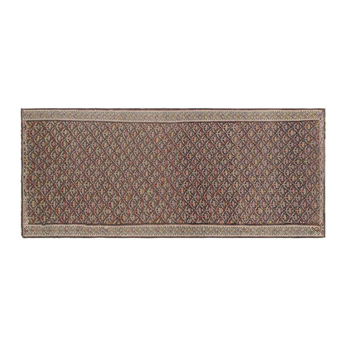 Kurdish Kilim from East Part of Turkey, 143 x 407 cm / 4'8 x 13'4
