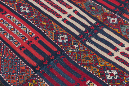 Kurdish Malatya Adıyaman Kilim, 168 x 340 cm / 5'6 x 11'2 feet