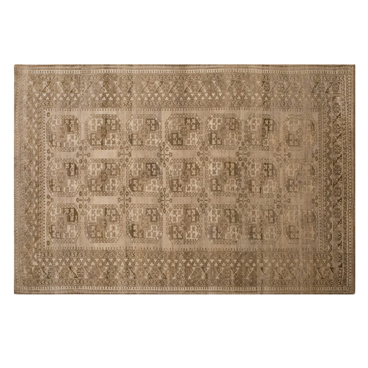 Large Hand-Spun Wool Oushak Rug  – 245x360 cm / 8x11.8 ft