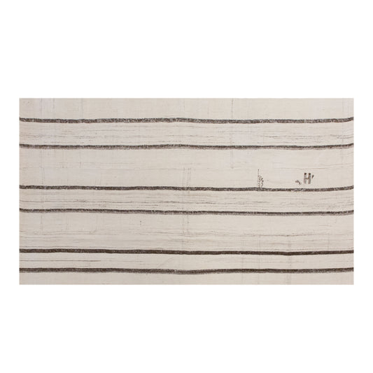 Large Minimalist Vintage Turkish Kilim Rug 158x295 cm (5.2x9.7 ft)
