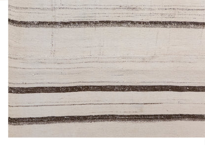 Large Minimalist Vintage Turkish Kilim Rug 158x295 cm (5.2x9.7 ft)