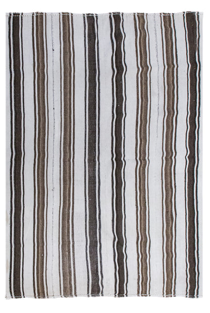 Large Minimalist Vintage Turkish Kilim Rug 168x240 cm (5.5x7.9 ft)