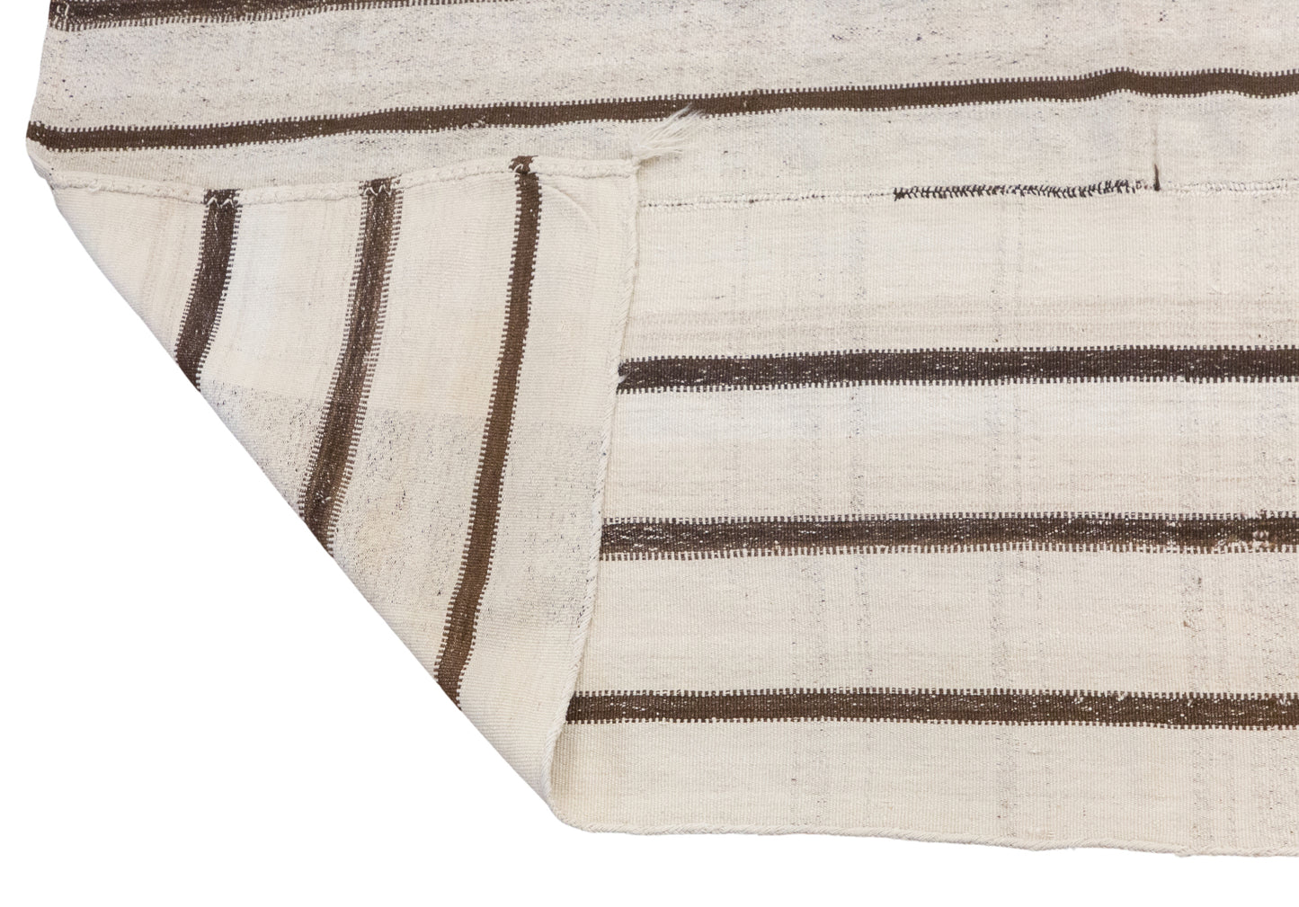 Large Minimalist Vintage Turkish Kilim Rug 190x255 cm (6.2x8.4 ft)