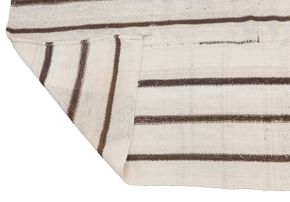 Large Minimalist Vintage Turkish Kilim Rug 190x255 cm (6.2x8.4 ft)