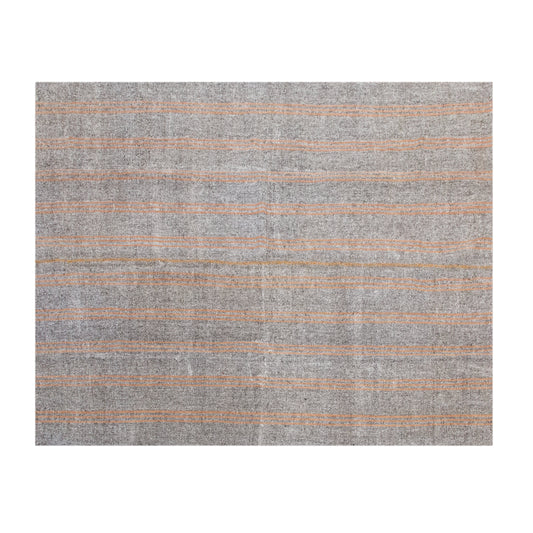 Large Minimalist Vintage Turkish Kilim Rug 230x290 cm (7.5x9.5 ft)