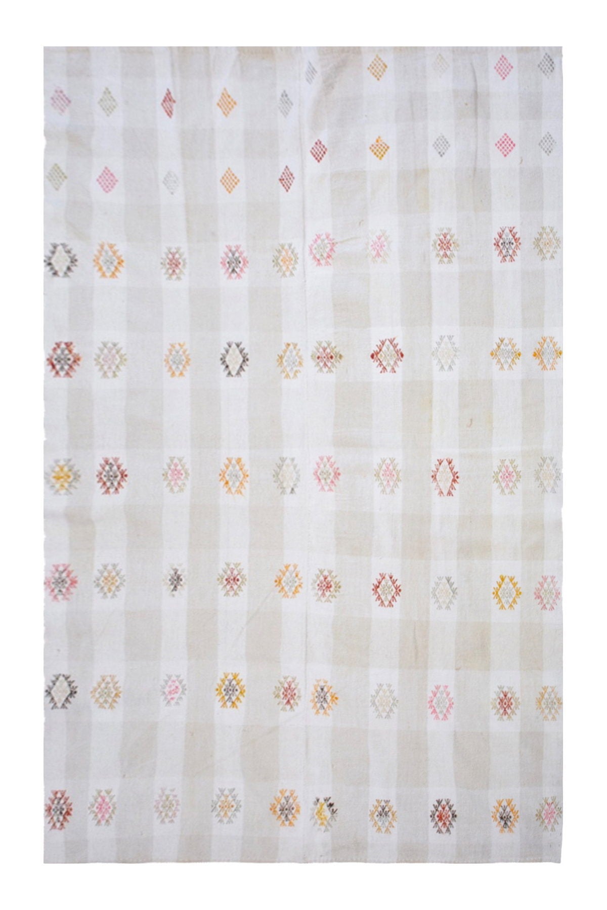 Large Turkish Kilim Rug 205x300 cm (6'9"x9'10")