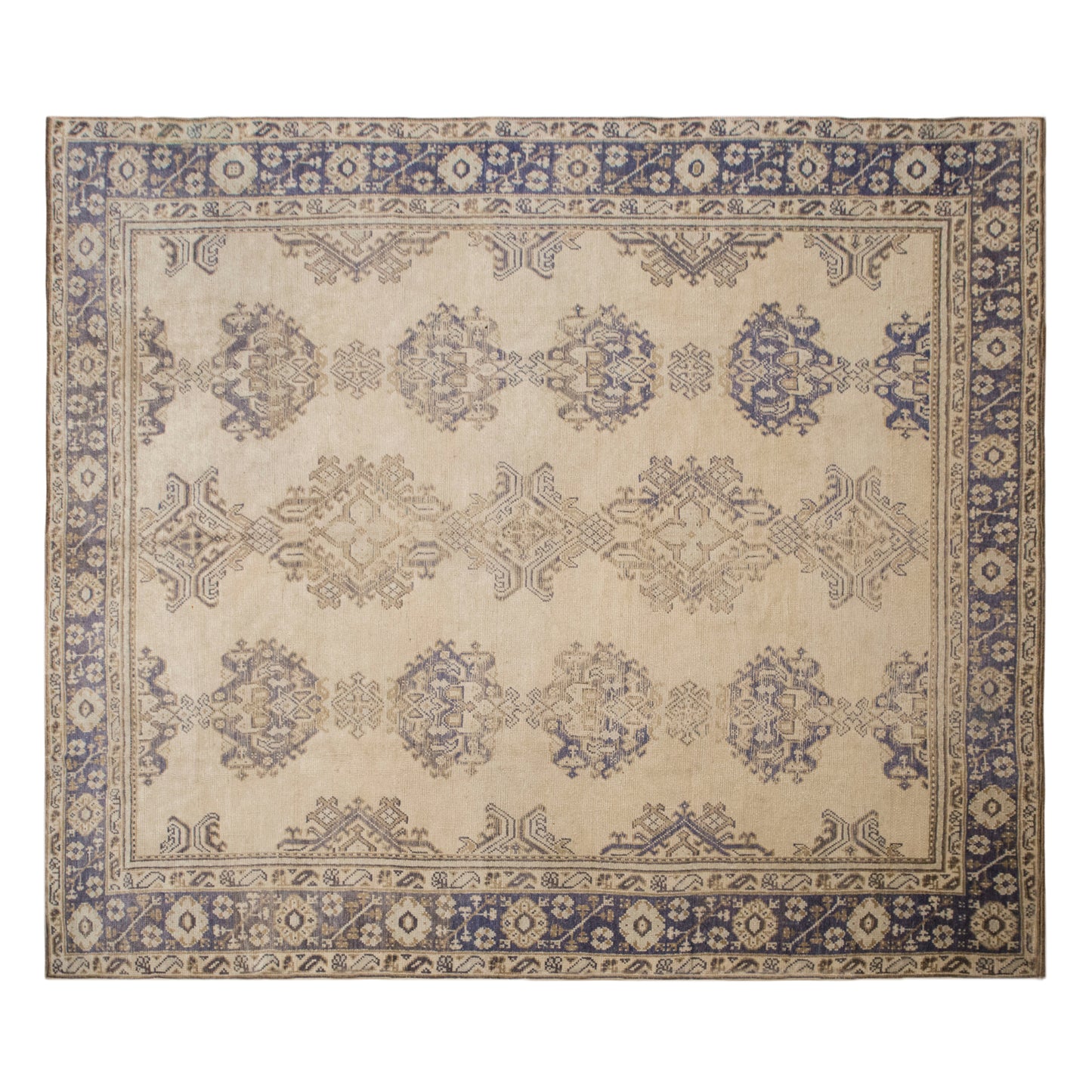 Large Vintage Oushak Rug, 305 × 355 cm (10 × 11.6 feet)