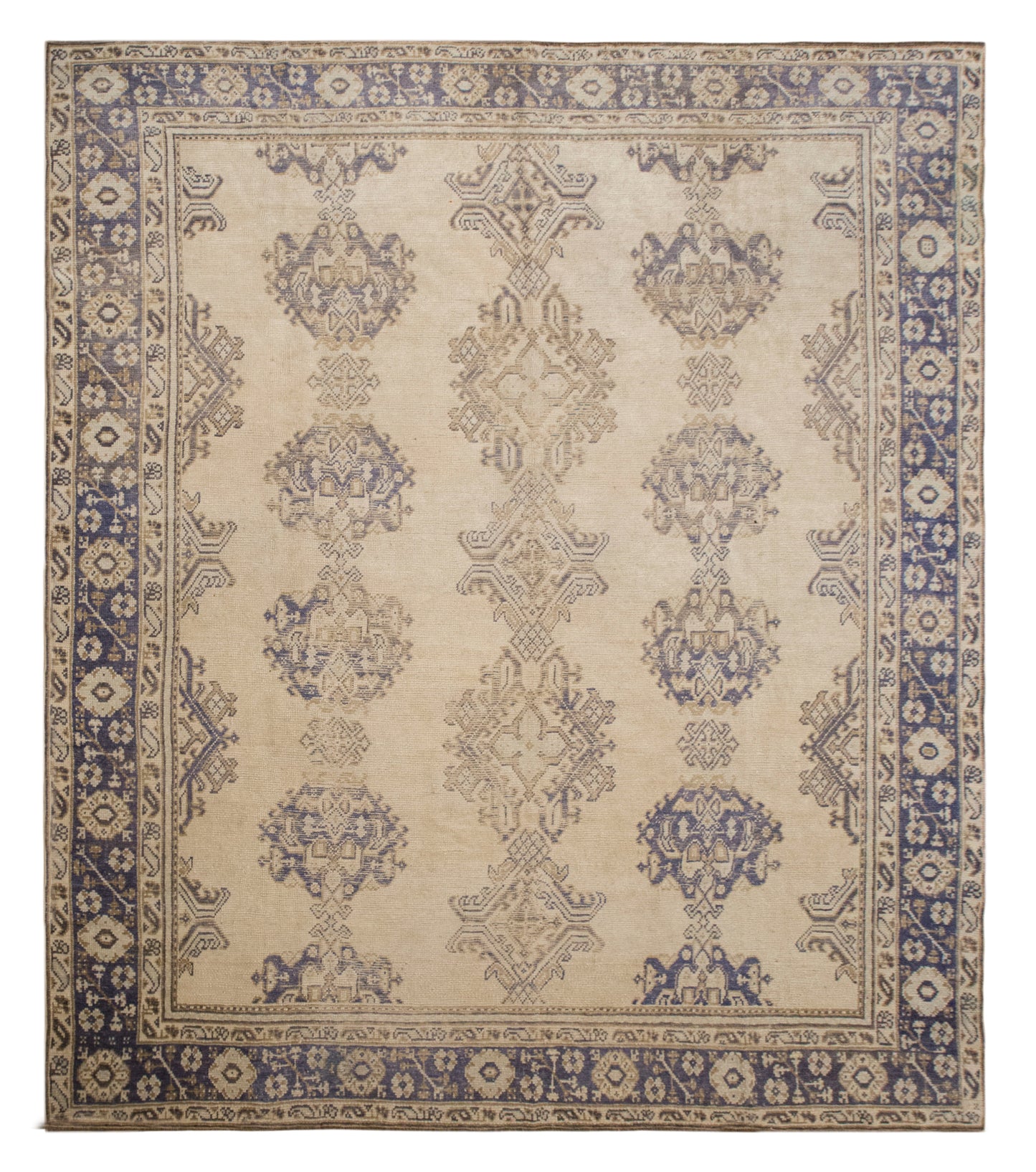 Large Vintage Oushak Rug, 305 × 355 cm (10 × 11.6 feet)