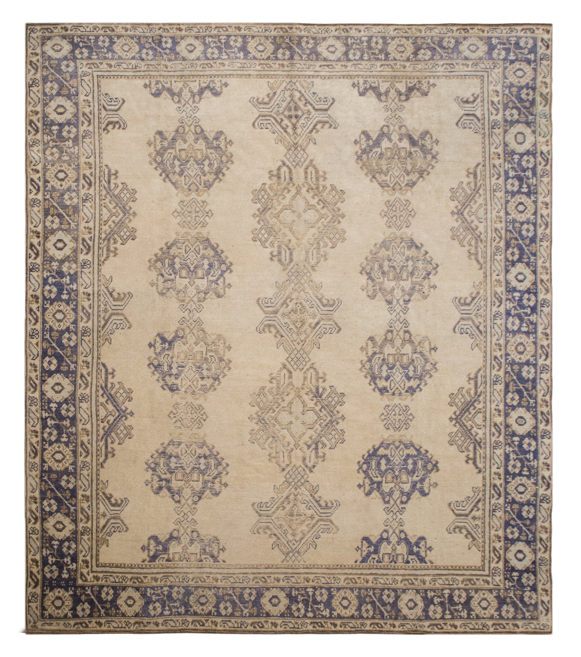 Large Vintage Oushak Rug, 305 × 355 cm (10 × 11.6 feet)