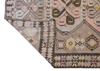 Large Vintage Turkish Kars Kilim – 150 x 360 cm (4.9 x 11.8 ft)